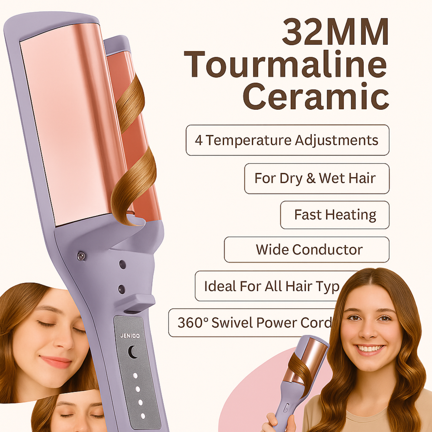 Fast Heating Curling Iron-4 Temperatures