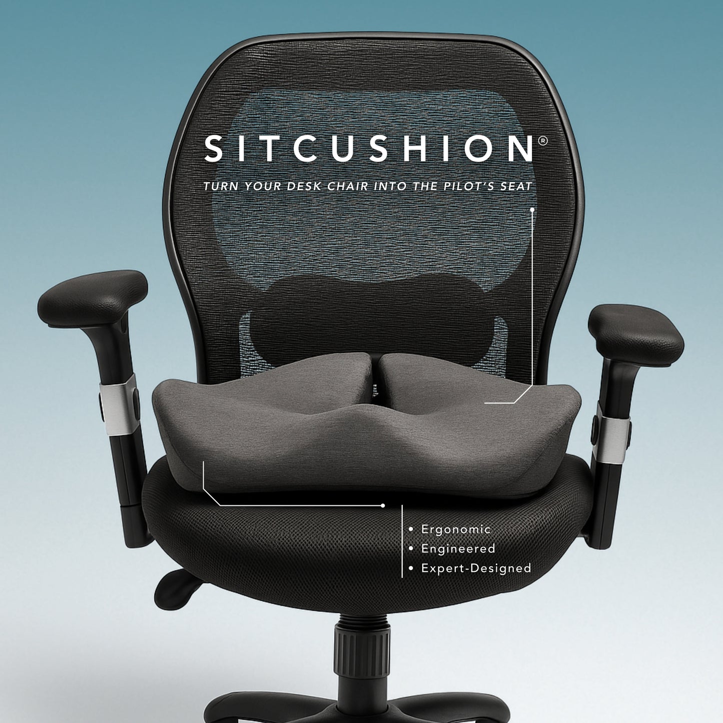 Transform Your Comfort: X-Large Ergonomic Memory Foam Cushion for Office & Car – Say Goodbye to Back Pain!